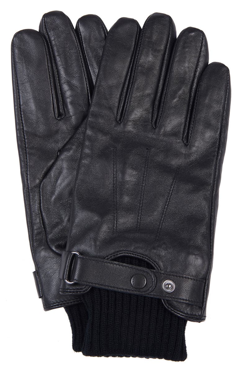 Barbour Wilkin Leather Gloves, Main, color,