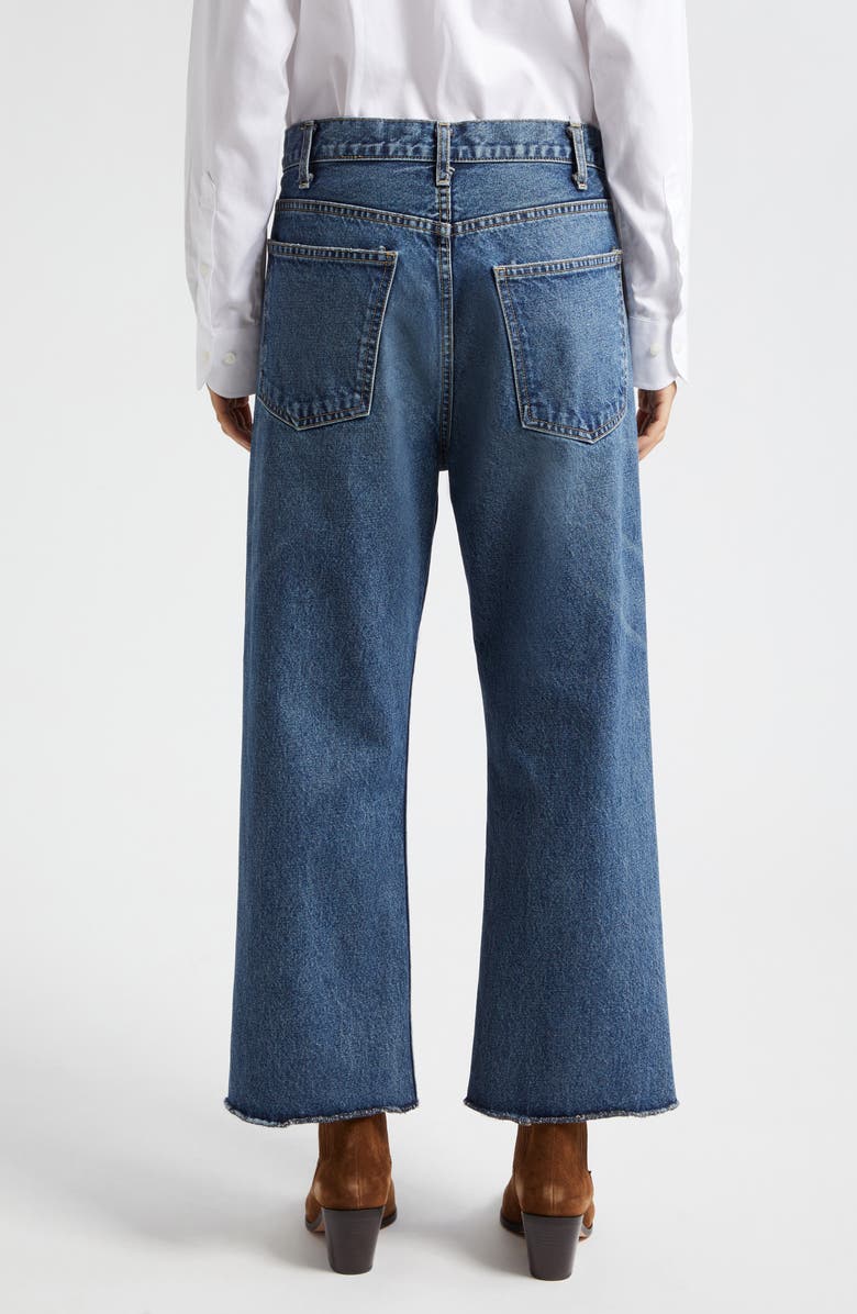 Nili Lotan Arwen High Waist Crop Wide Leg Jeans, Alternate, color, Simon Wash