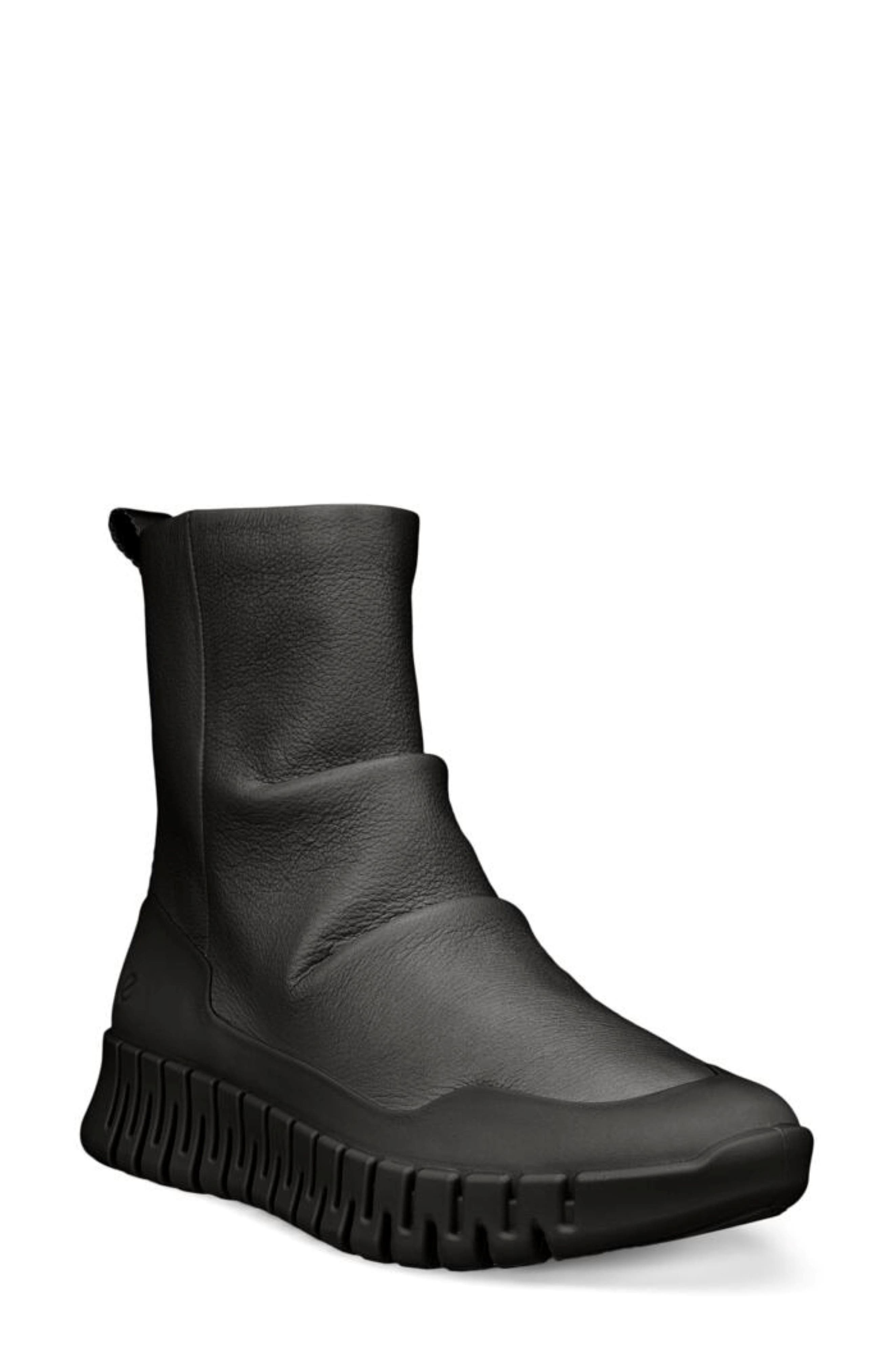 ECCO Gruuv Water Resistant Bootie in Black/Black 
