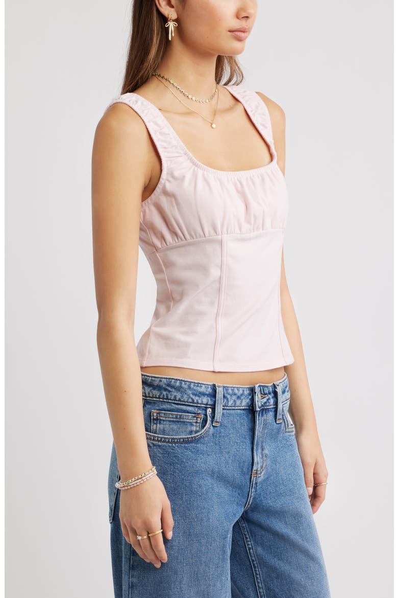 Ruched Tank Top, Alternate, color, PINK BALM