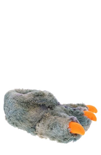 Sg Footwear Plush Claw Slipper In Gray