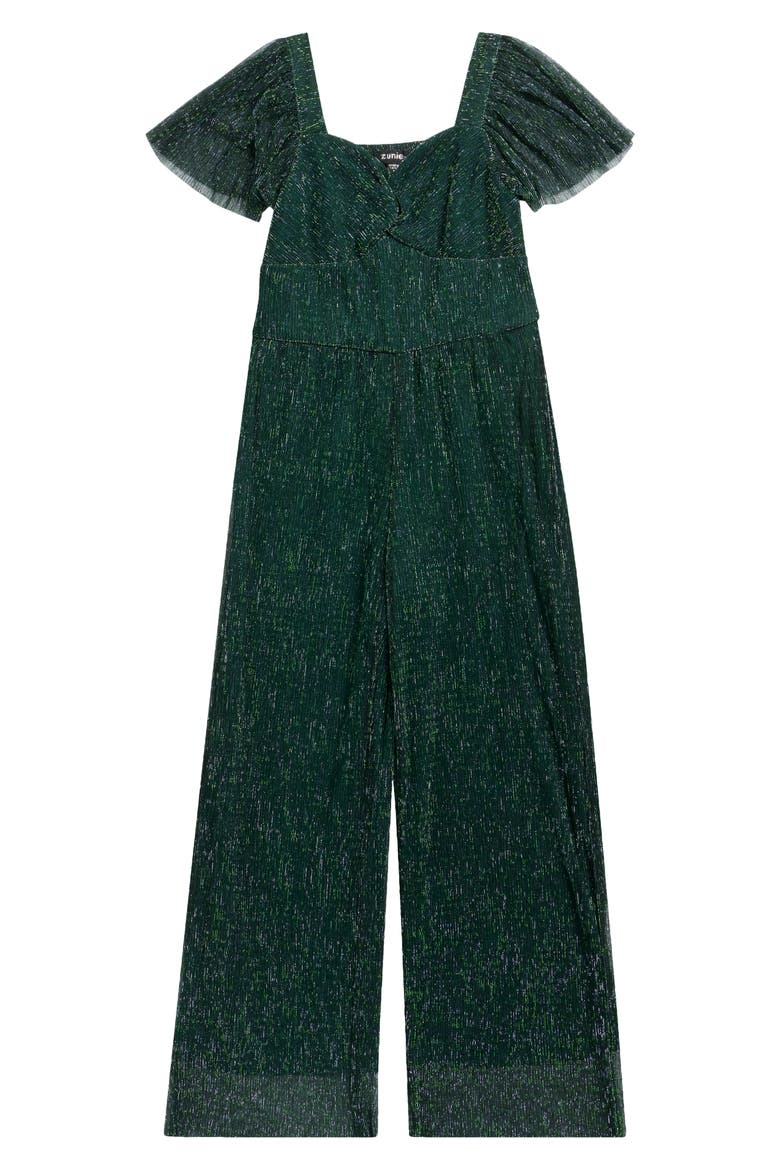 Kids' Flutter Sleeve Jumpsuit, Main, color, HUNTER