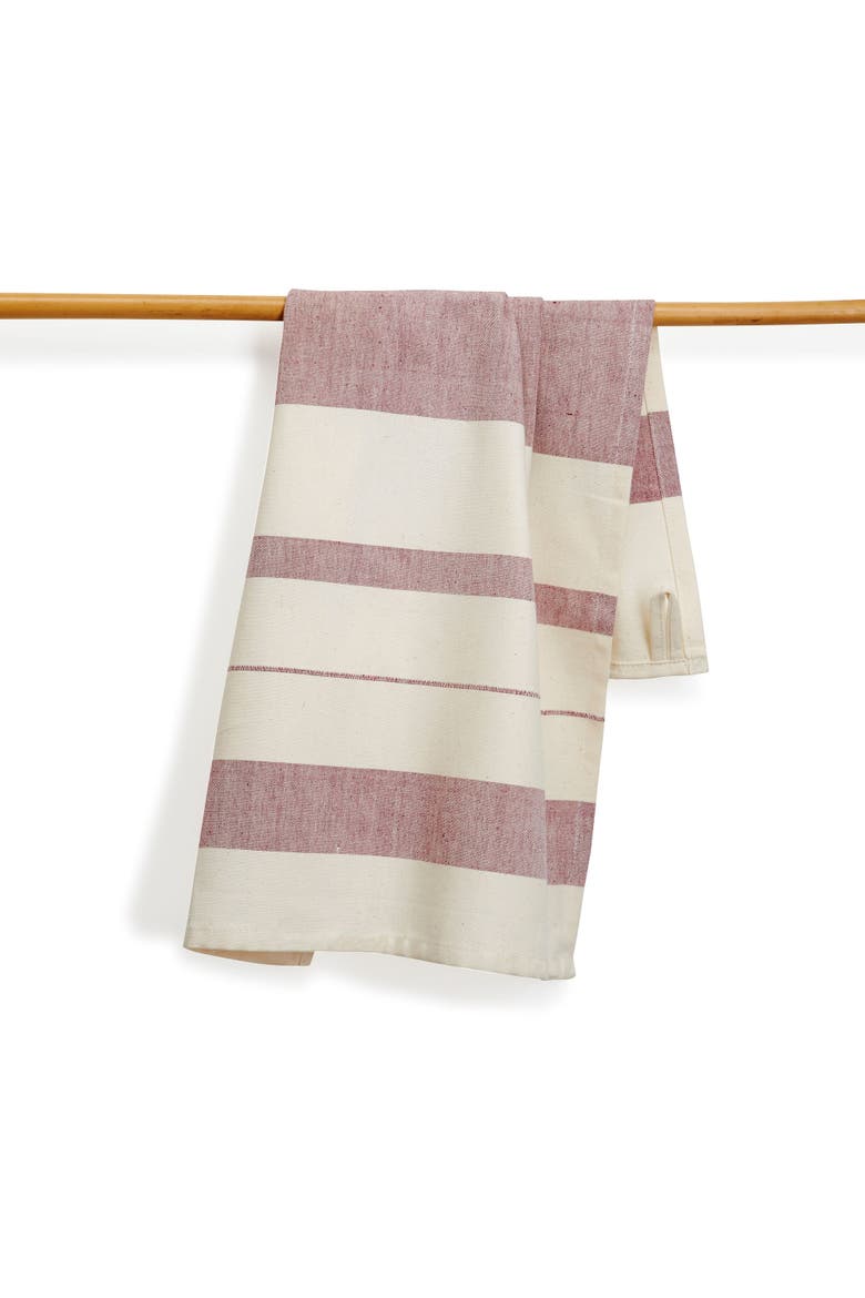 SAGE - Handwoven Kitchen Towels - Set of 2, Main, color, Cranberry