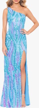 Blondie Nites Sequin Tie-Back Gown