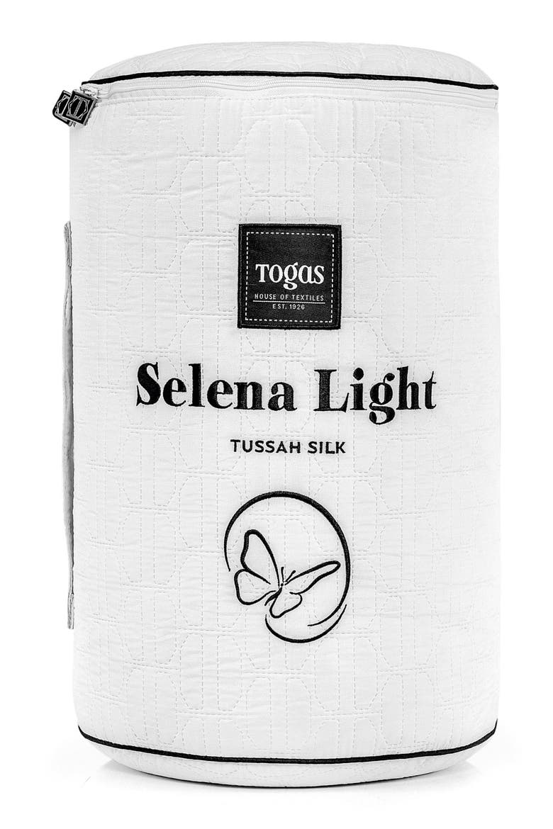Selena Light Tussah silk comforter, Alternate, color, White