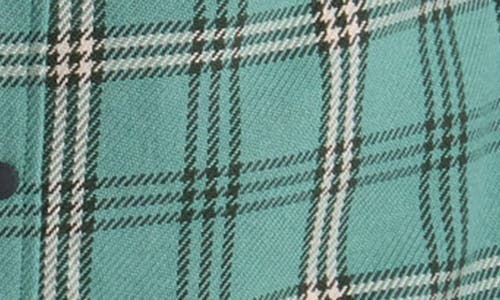 Roark Nordsman Organic Cotton Flannel Button-up Shirt In Green