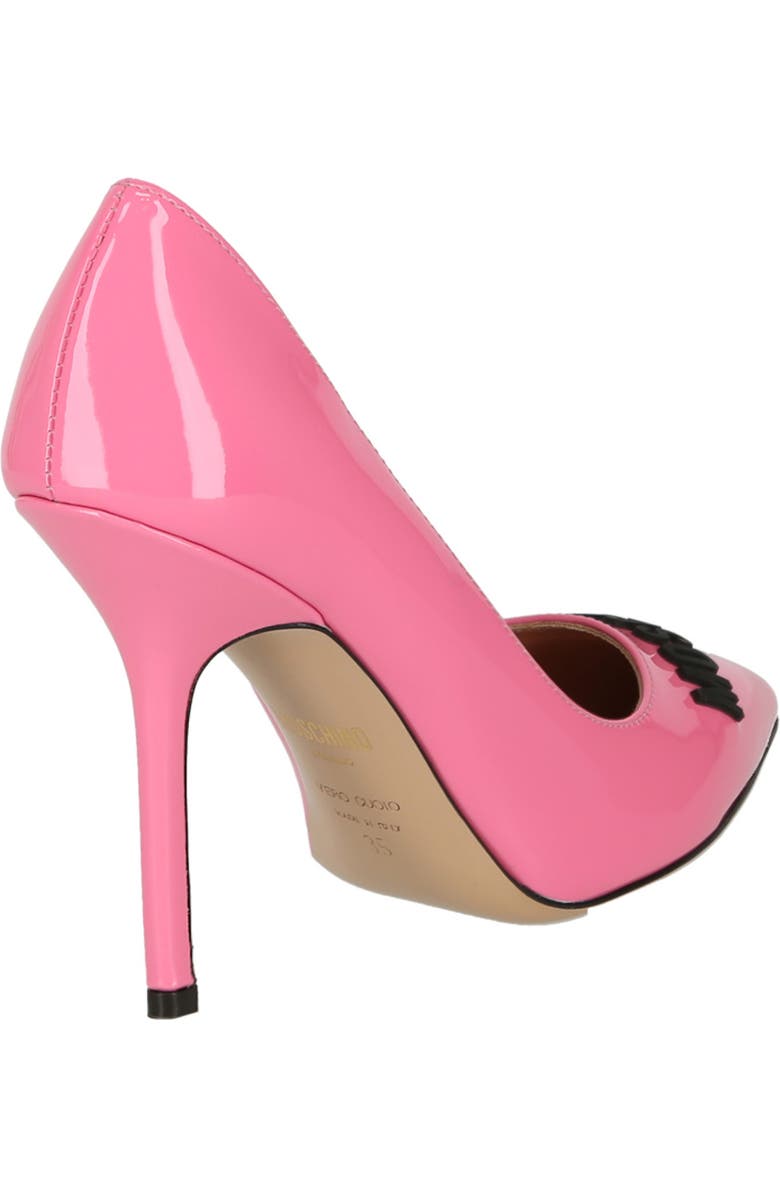 Moschino Rubberized Logo Patent Leather Pump, Alternate, color,