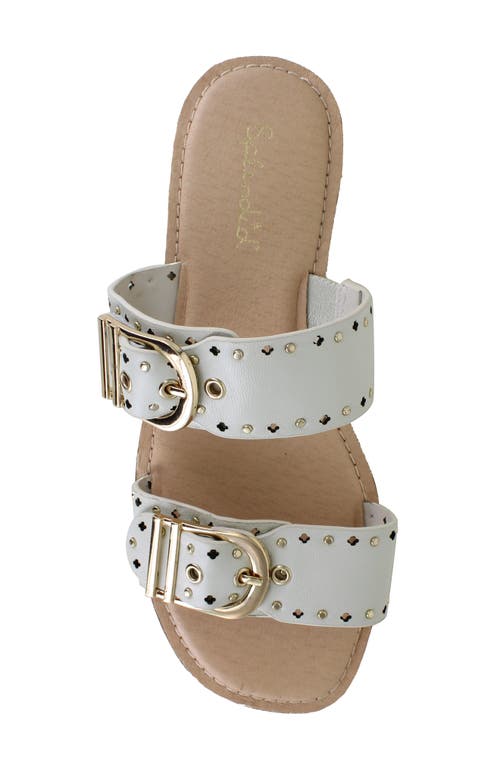 Splendid Leena Slide Sandal In White Sand