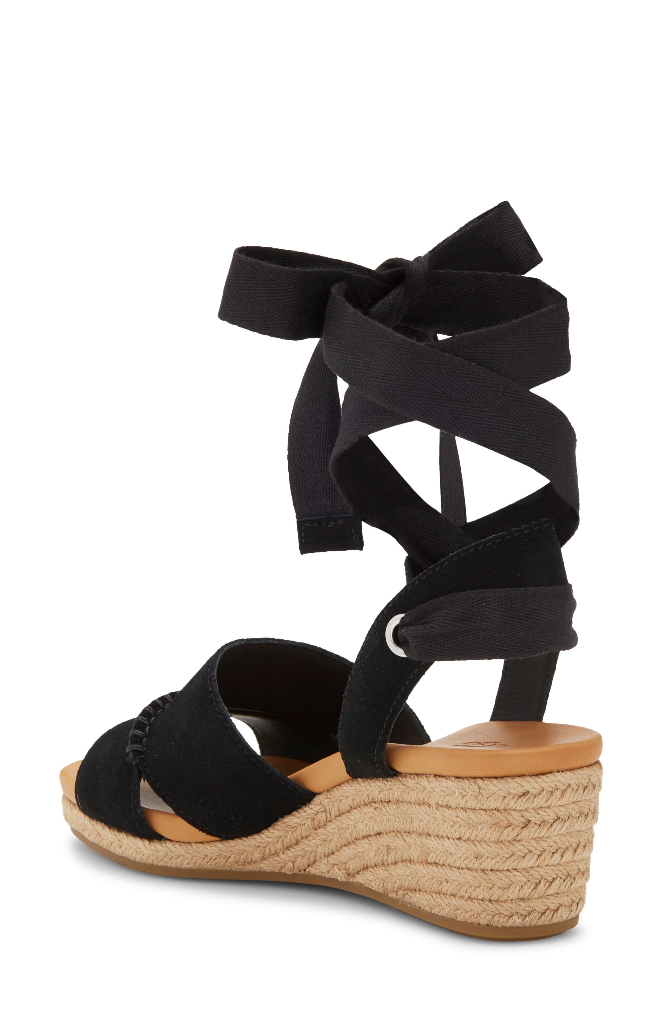 UGG<sup>®</sup> Taia Ankle Tie Wedge Sandal, Alternate, color, 