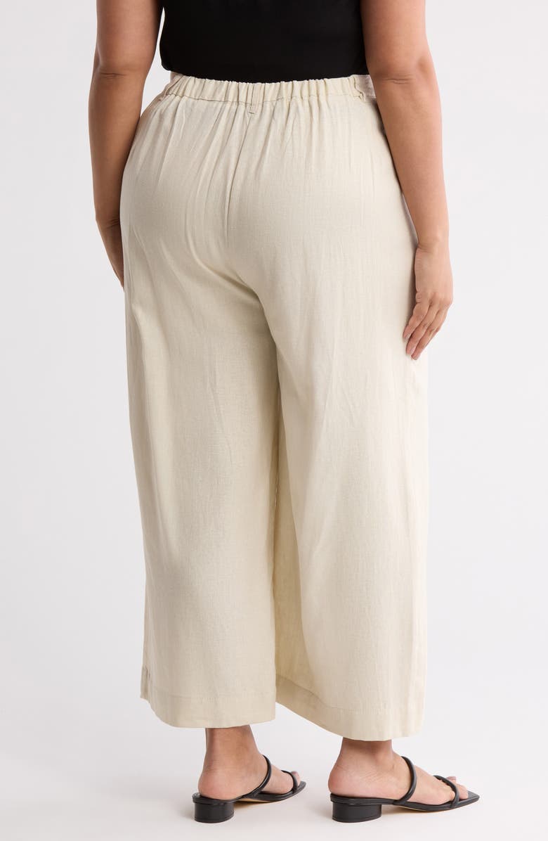 MAX STUDIO Linen Blend Wide Leg Pants, Alternate, color, Natural