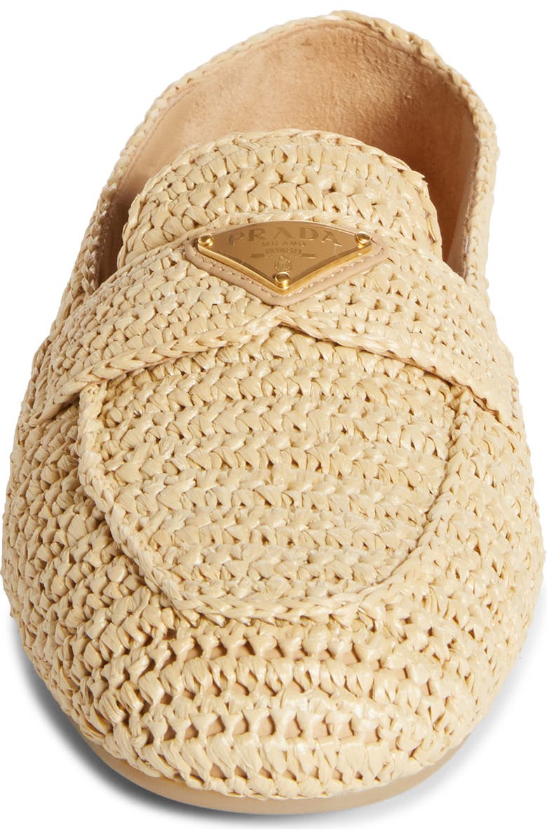 Prada Raffia Espadrille Loafer, Alternate, color,