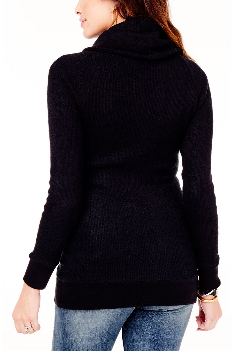 Ingrid & Isabel® Cowl Neck Maternity Sweater, Alternate, color, JET BLACK