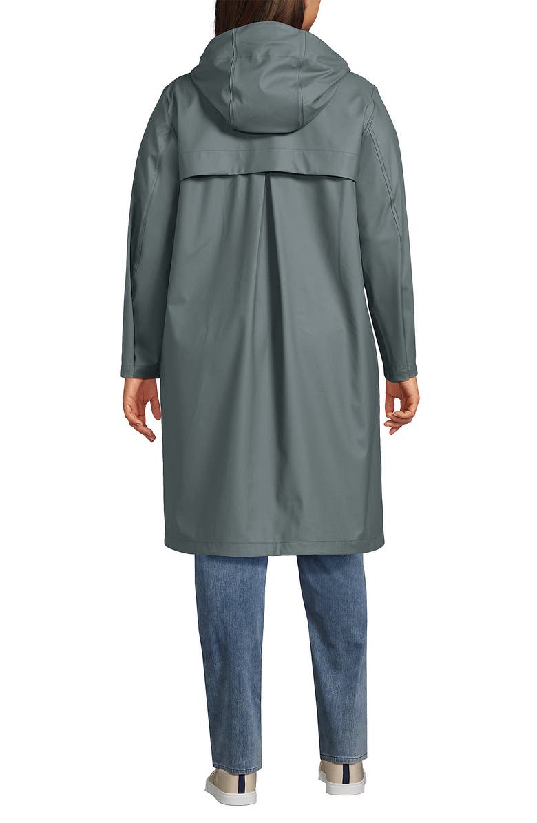 Lands' End Plus Size Squall Waterproof Slicker Raincoat, Alternate, color, Evening Forest