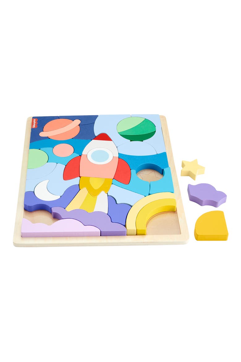Wooden Space Blocks Puzzle, Alternate, color, ASST