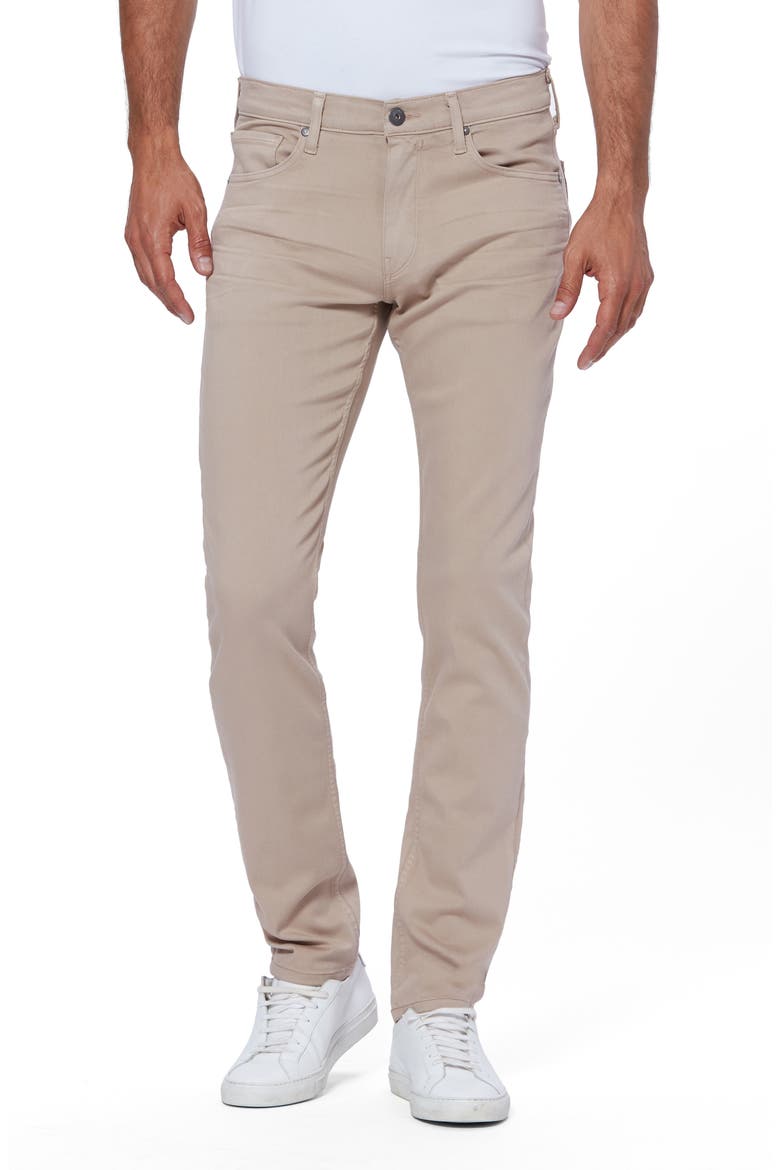 Transcend Lennox Slim Fit Twill Pants, Main, color, TOASTED ALMOND