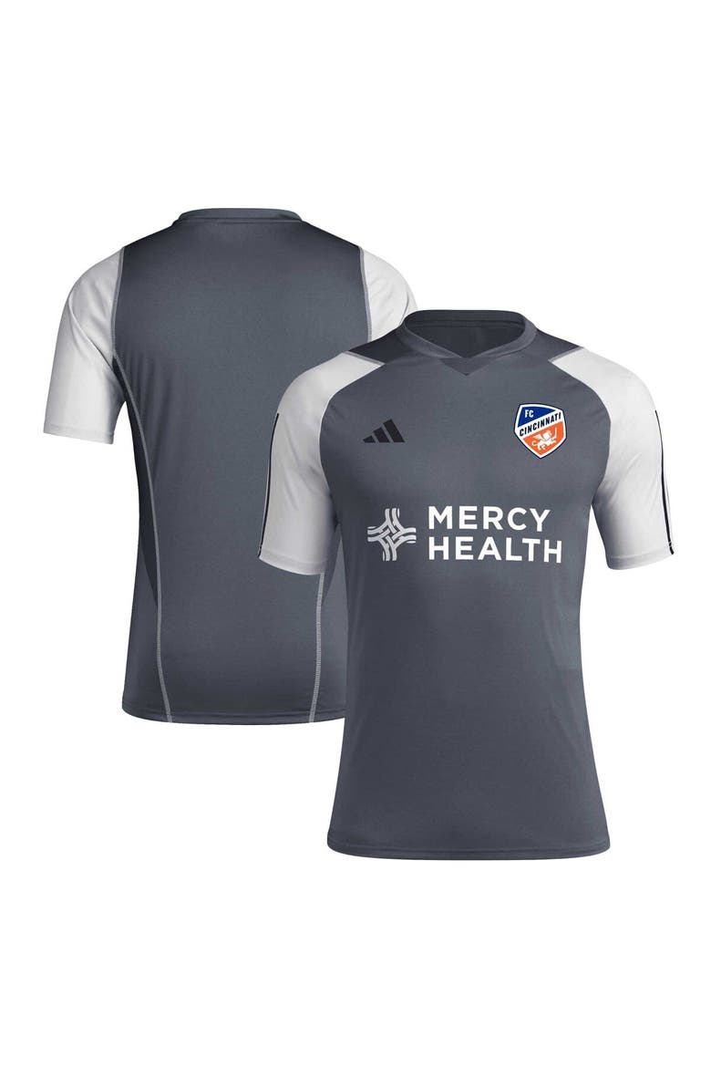 Men's adidas Gray FC Cincinnati 2024 AEROREADY Training Jersey, Main, color, Gray