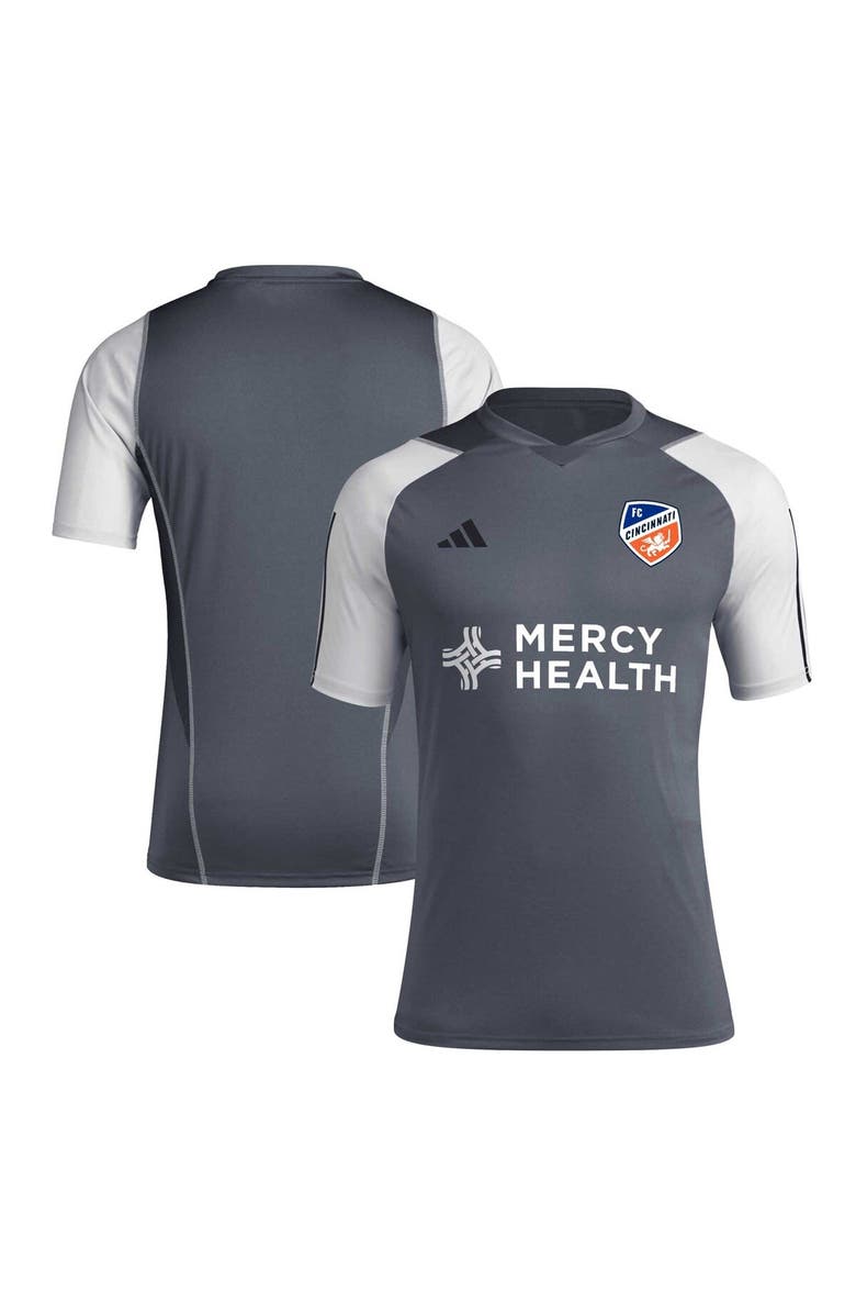 adidas Men's adidas Gray FC Cincinnati 2024 AEROREADY Training Jersey, Main, color, 
