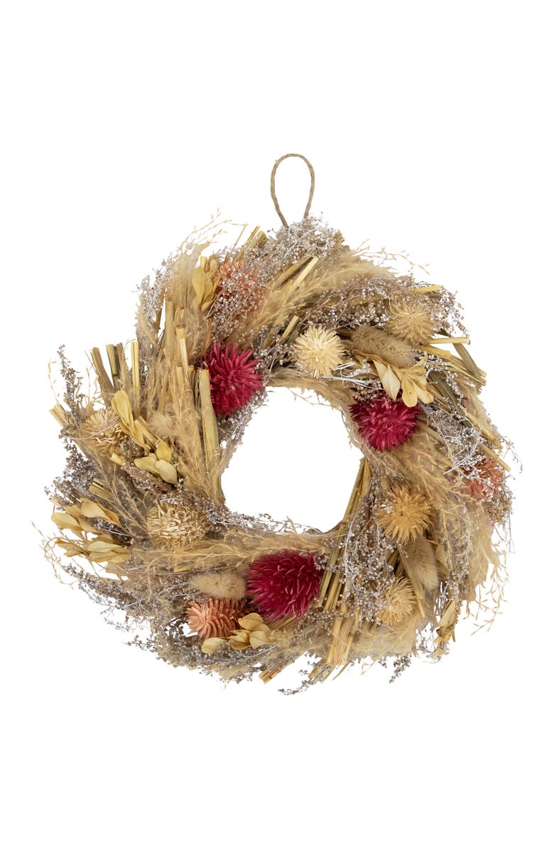 Northlight Pampas Grass and Dried Fall Harvest Floral Wreath - 11", Main, color, 
