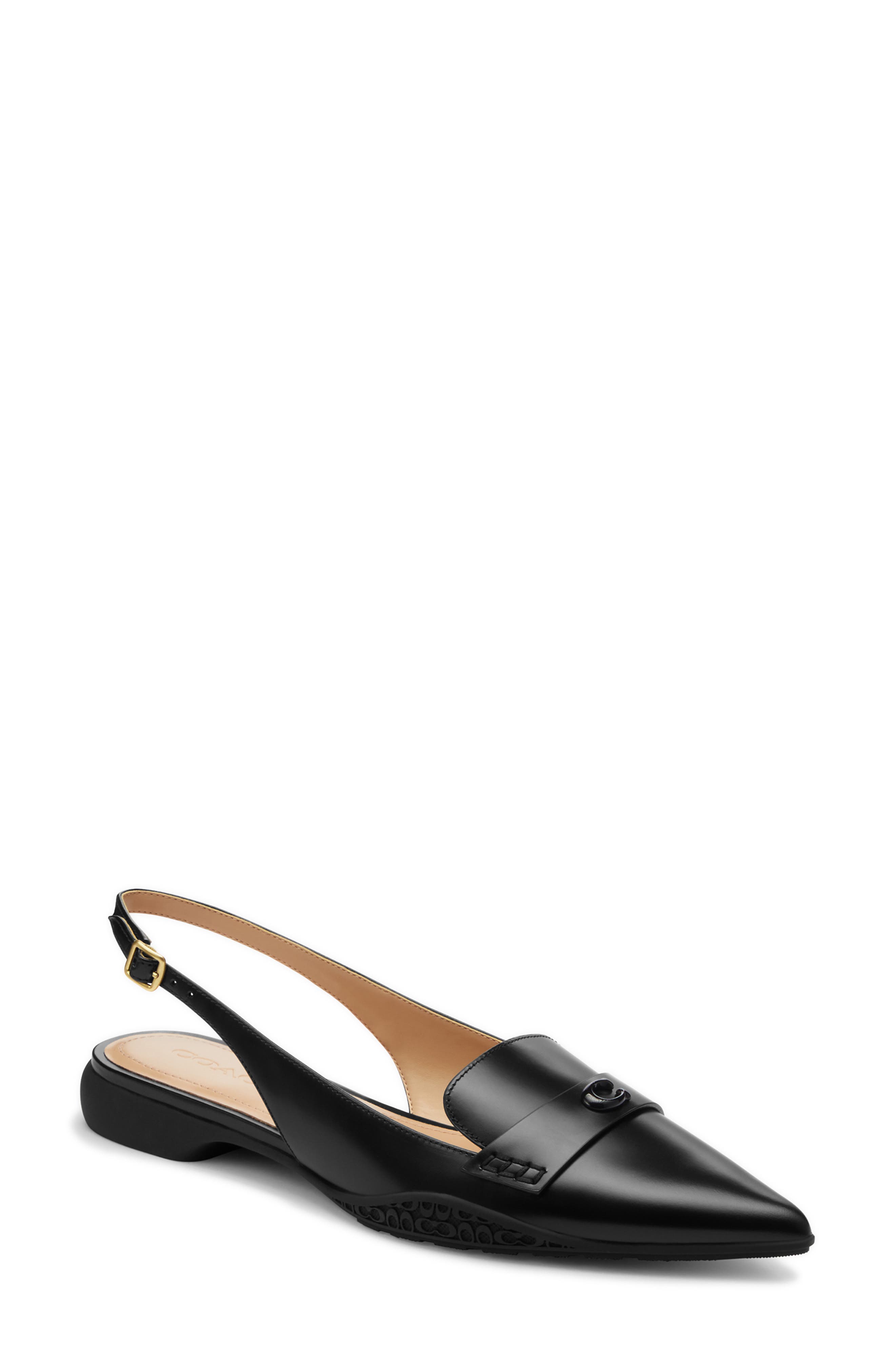 COACH Carrie Pointed Toe Slingback Flat, Main, color, 