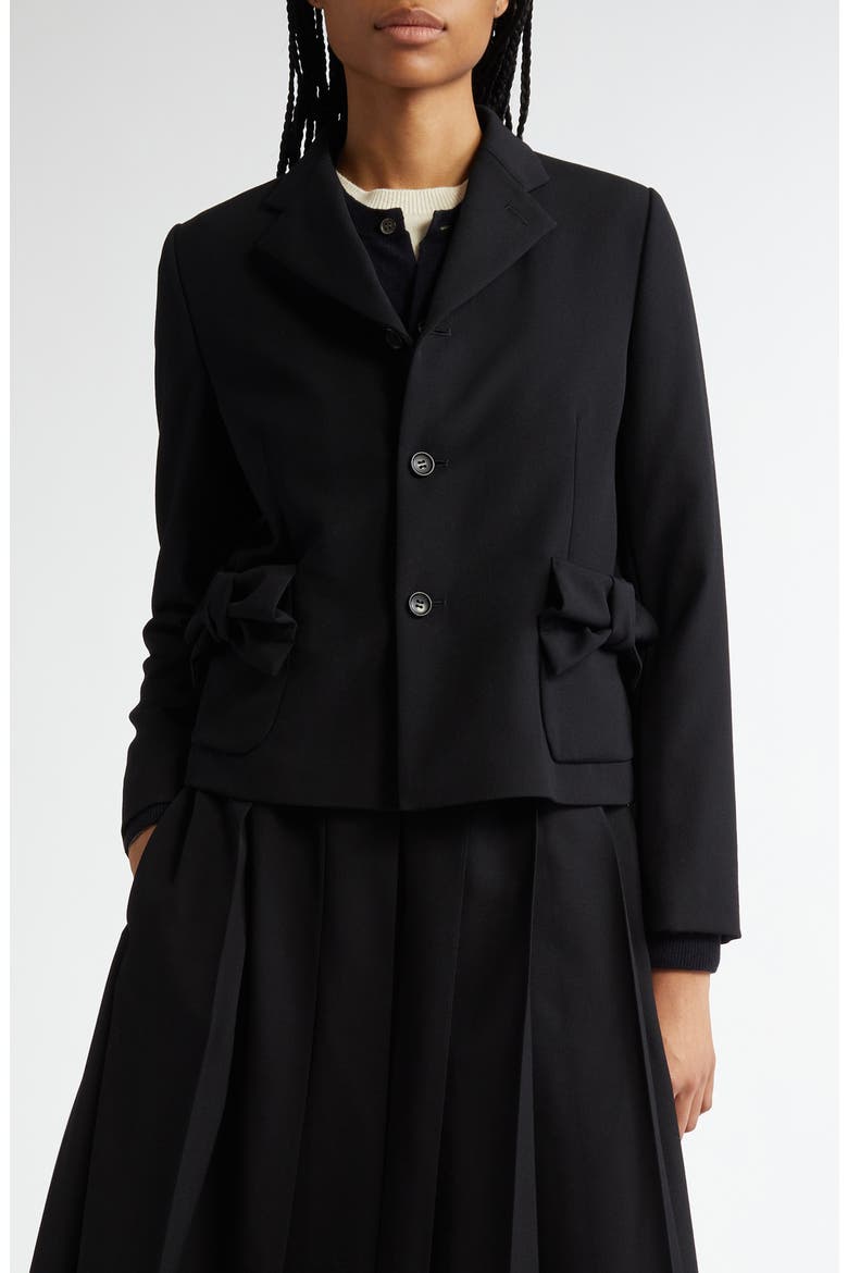 Comme des Garçons Girl Bow Pockets Wool Gabardine Jacket (Women 