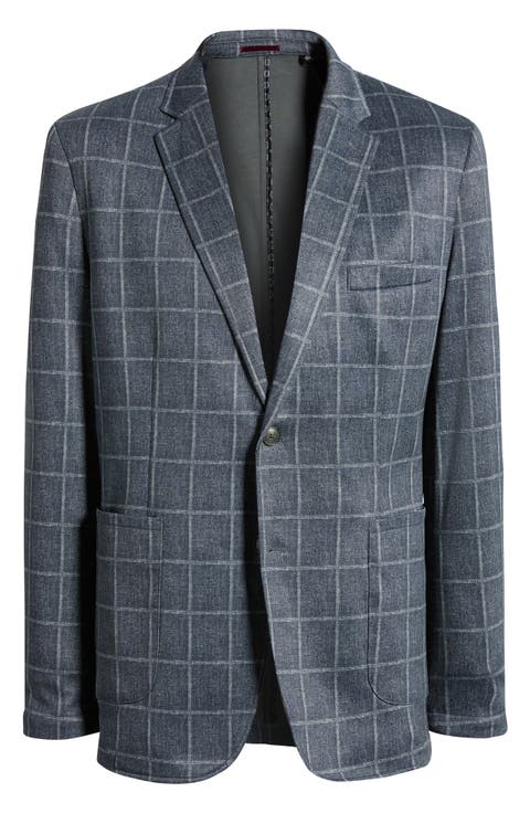 Game Day XC Flex® Pinnacle Black Windowpane Check Knit Sport Coat