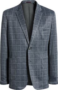 Johnston & Murphy Game Day XC Flex® Pinnacle Black Windowpane Check Knit Sport Coat