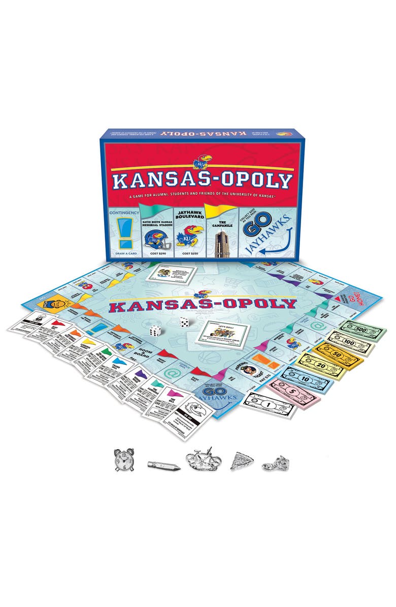 Late for the Sky University Of Kansas Kansasopoly Monopoly Board Game, Main, color, Multicolored