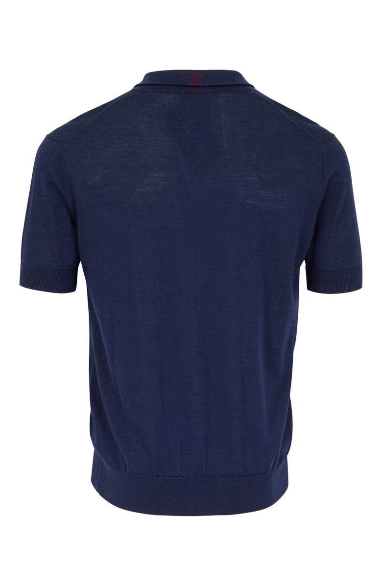 Lords of Harlech Mens Merino Silk Cashmere Polo, Alternate, color, Navy