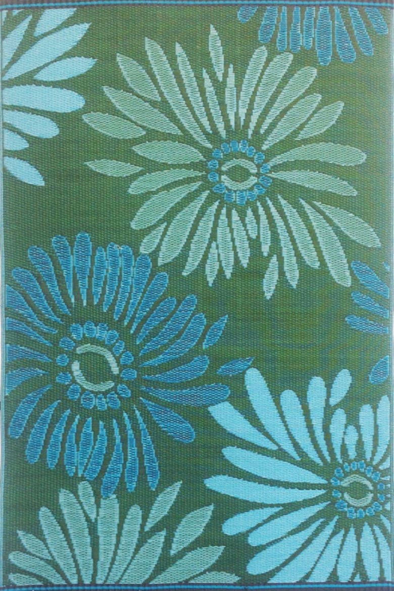 Daisy Rug, Main, color, Aqua Green - 6'x9'