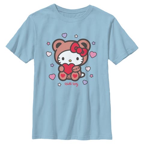 Boy's Hello Kitty Cute Valentine Bear  Graphic T-Shirt