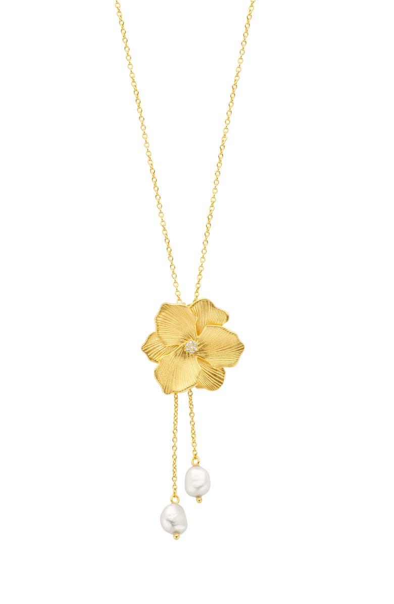 DPT Antwerp Jasmine Necklace, Main, color, Yellow 18K Gold Plated