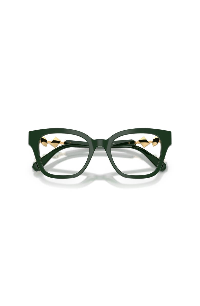 Swarovski 52mm Square optical glasses, Alternate, color, Green