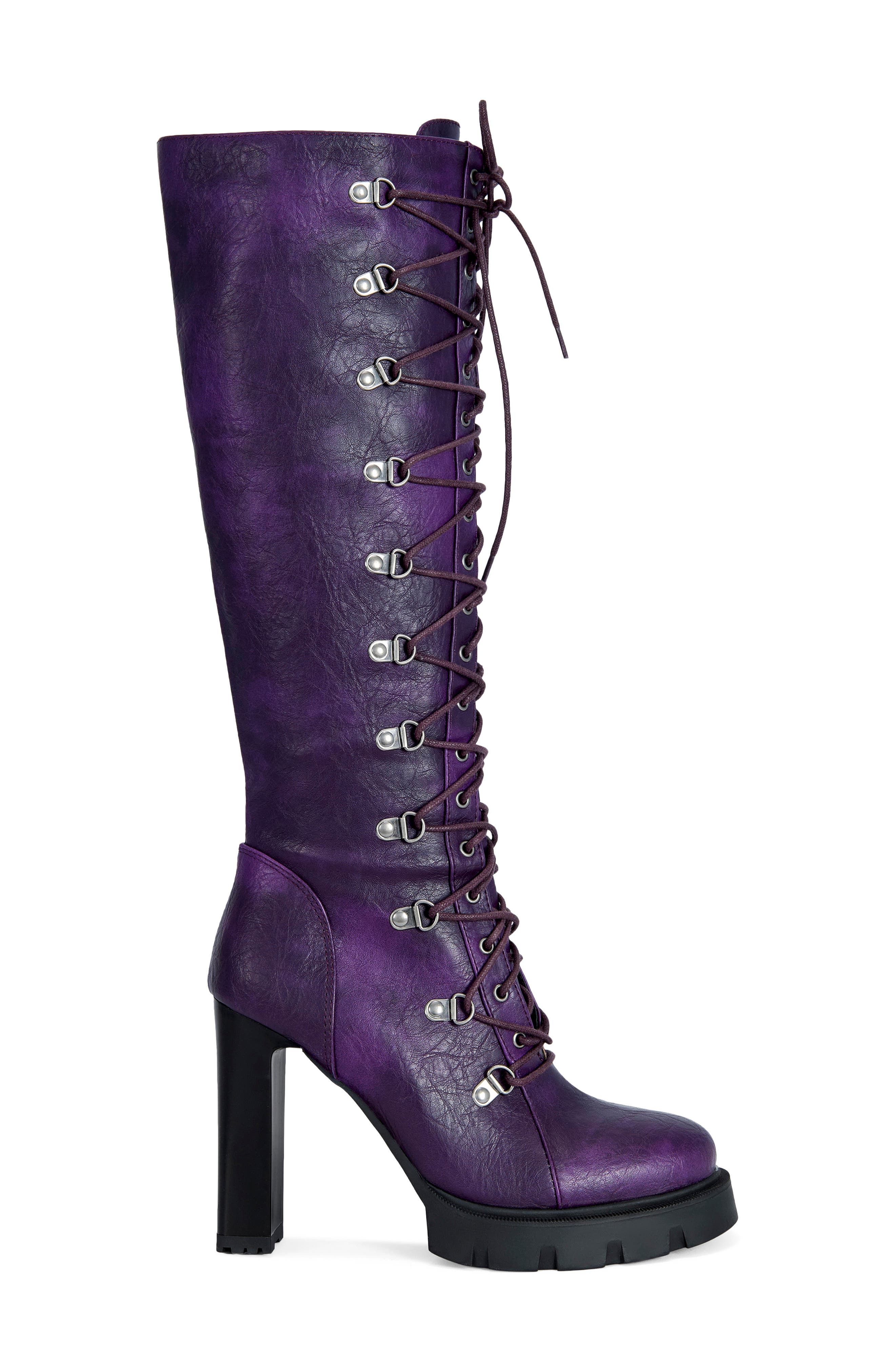 Auriga Knee High Boot, Alternate, color, PLUM