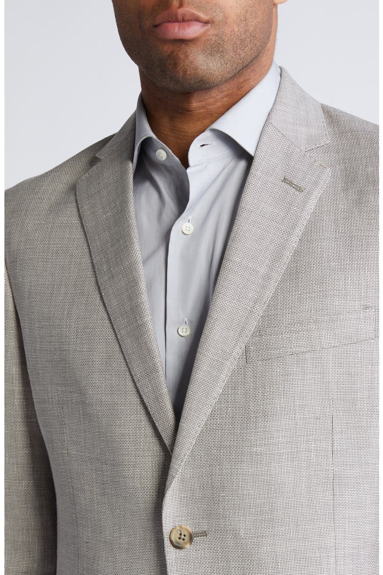 Regular Fit Textured Wool & Linen Mélange Sport Coat, Alternate, color, BEIGE