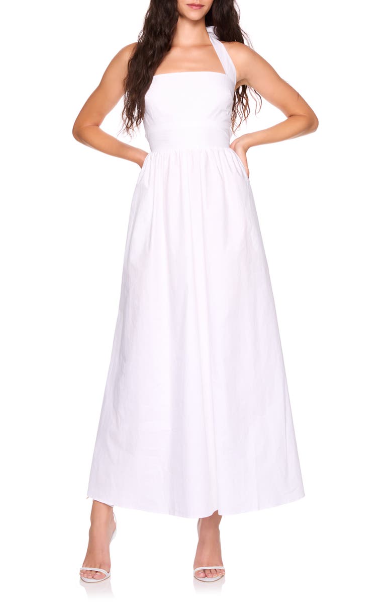 Susana Monaco Halter Neck Cotton Poplin Dress, Main, color, 