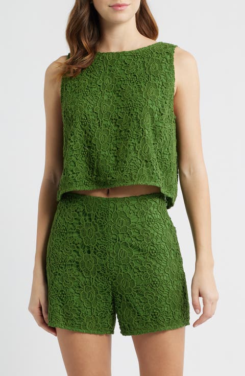 Adrienne Floral Guipure Lace Sleeveless Top