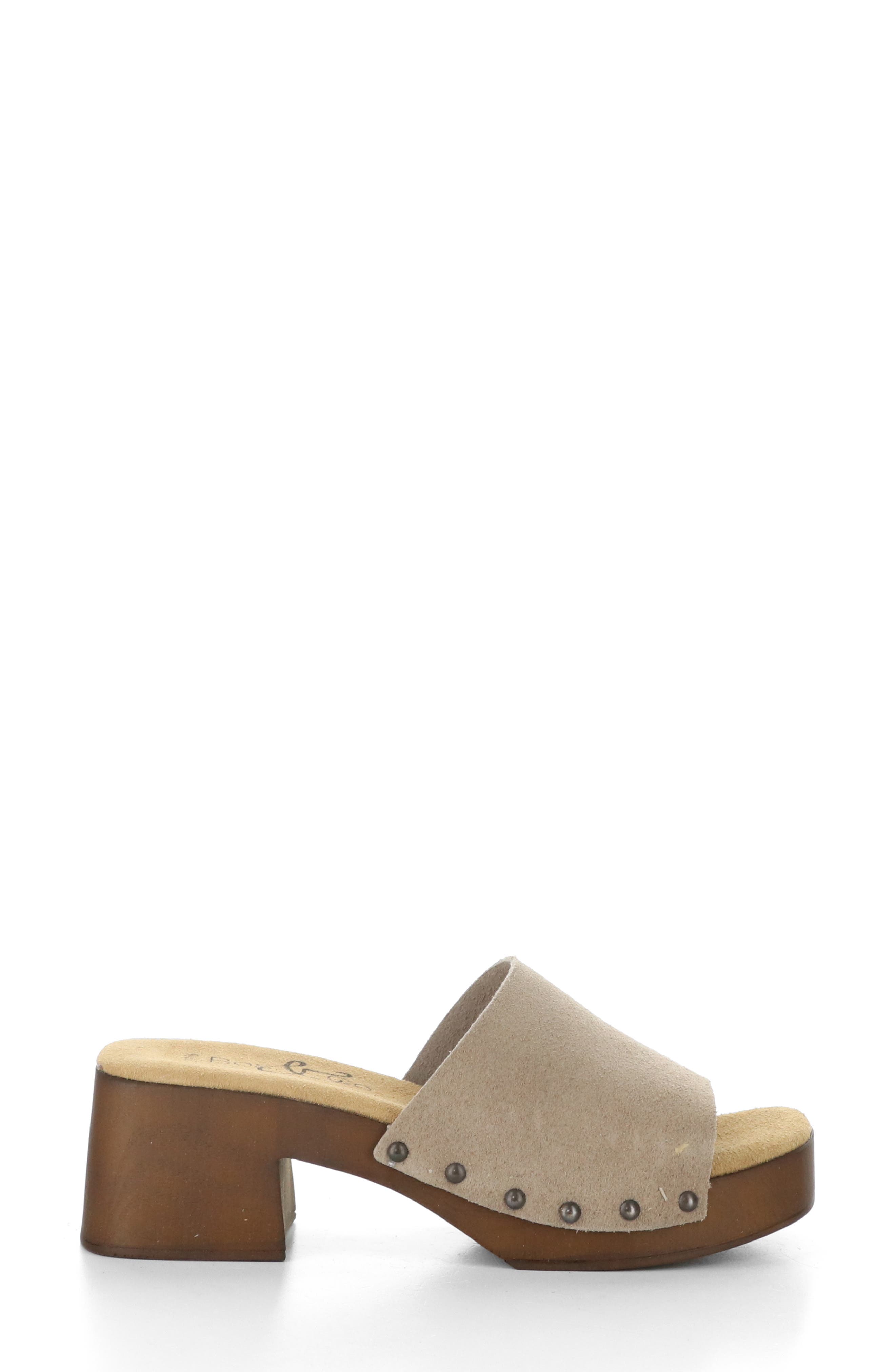 Bos. & Co. Marly Platform Slide Sandal, Alternate, color, Sand Suede