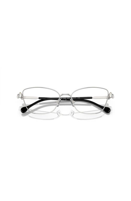 Swarovski 53mm Rectangle Optical Glasses In Metallic