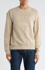 Scotch & Soda Relaxed Fit Graphic Fleece Sweatshirt