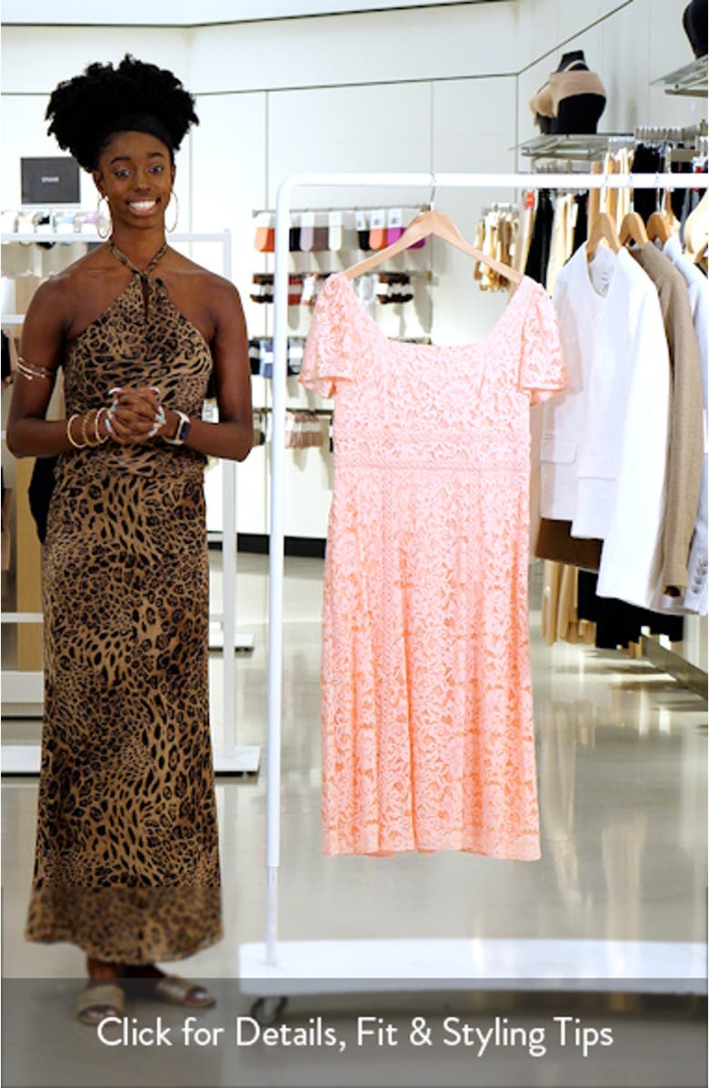 Square Neck Puff Sleeve Midi Dress, sales video thumbnail