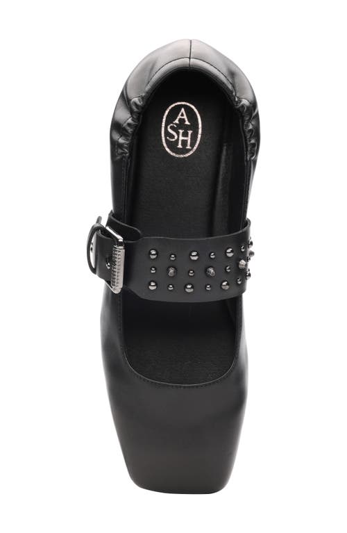 Ash Beverly Mary Jane Flat In Black