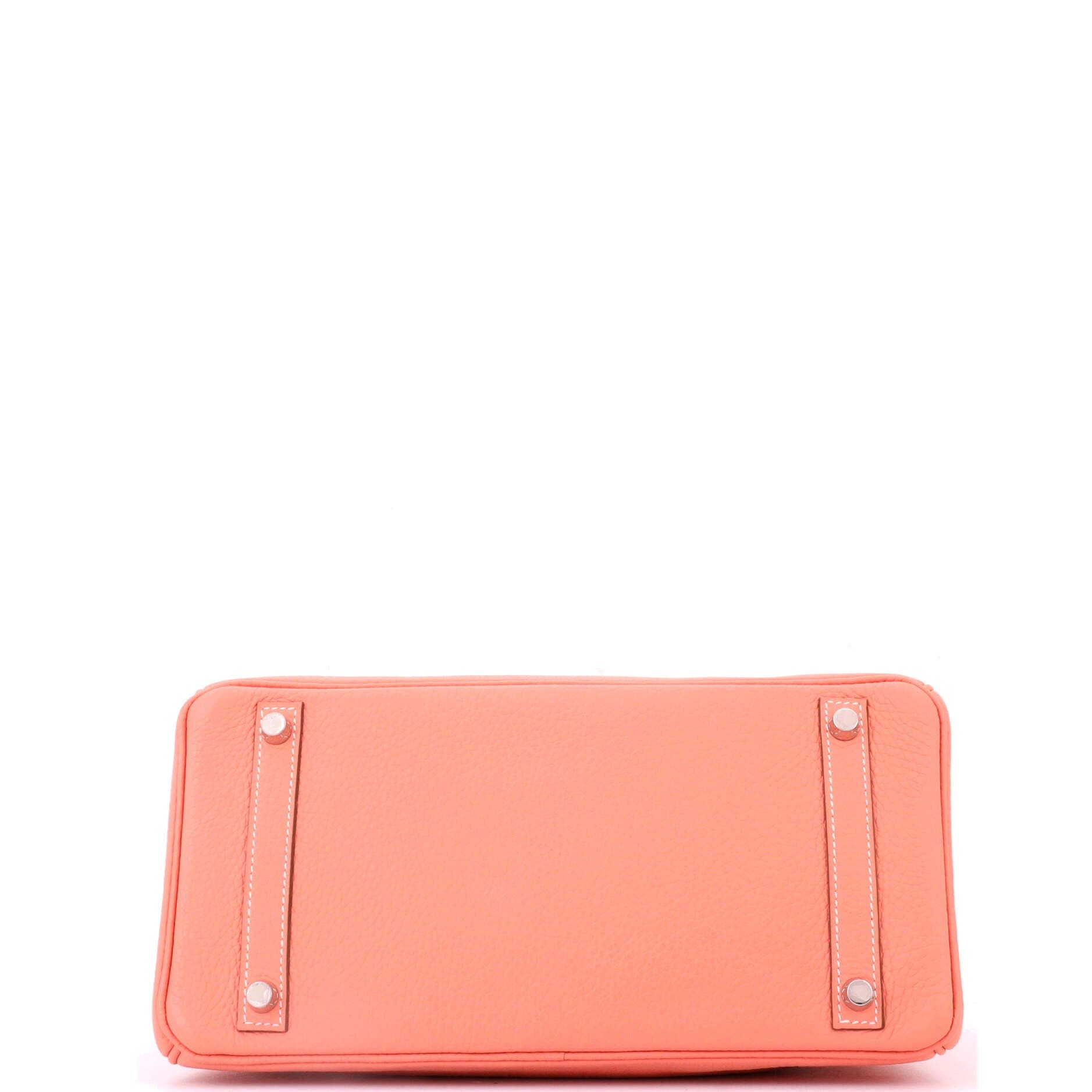 Pre-Owned Hermes Birkin Handbag Pink Clemence with Palladium Hardware 30, Alternate, color, Crevette