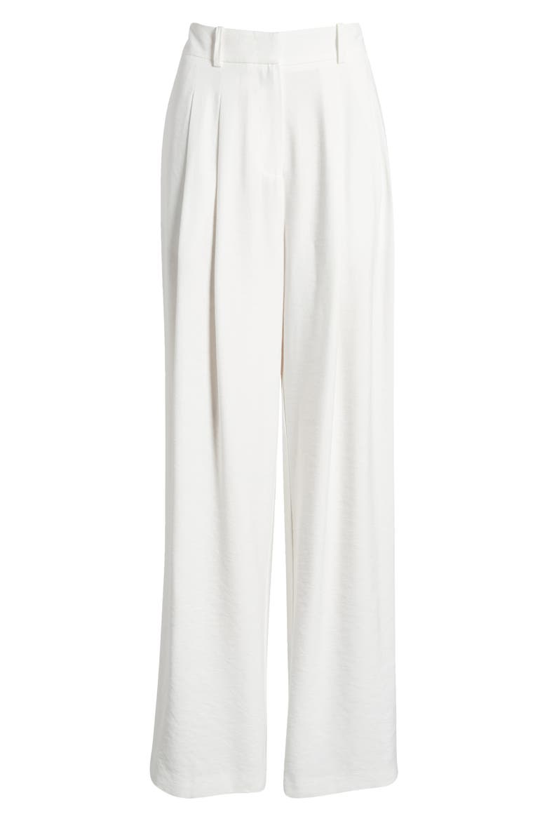 Pleated Trousers, Alternate, color, IVORY