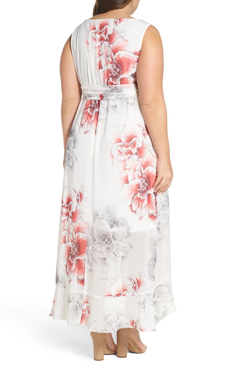 Sangria Floral Print Maxi Dress, Alternate, color,