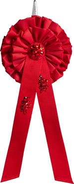 Simone Rocha Crystal Embellished Ribbon Rosette Coin Purse Bag Charm