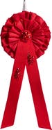 Simone Rocha Crystal Embellished Ribbon Rosette Coin Purse Bag Charm