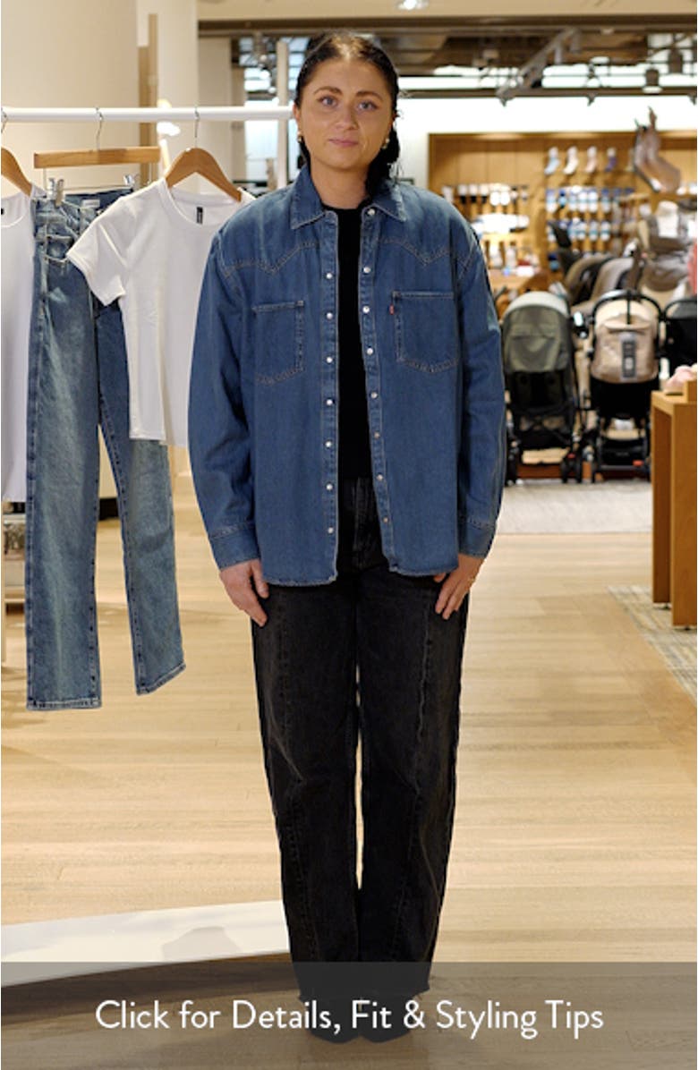 Teodora Western Snap-Up Denim Shirt, sales video thumbnail