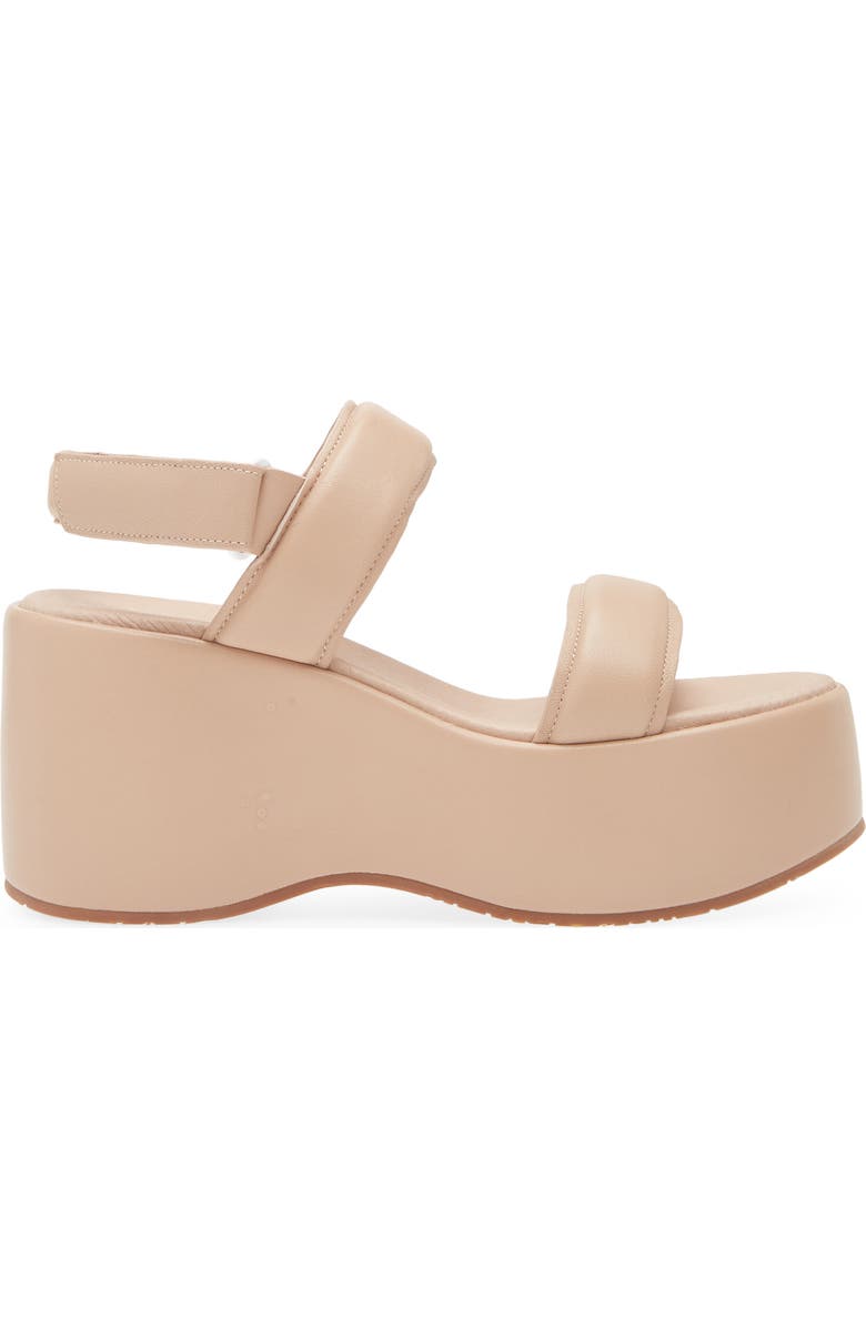 Chocolat Blu Kande Slingback Platform Wedge Sandal, Alternate, color, Beige Leather