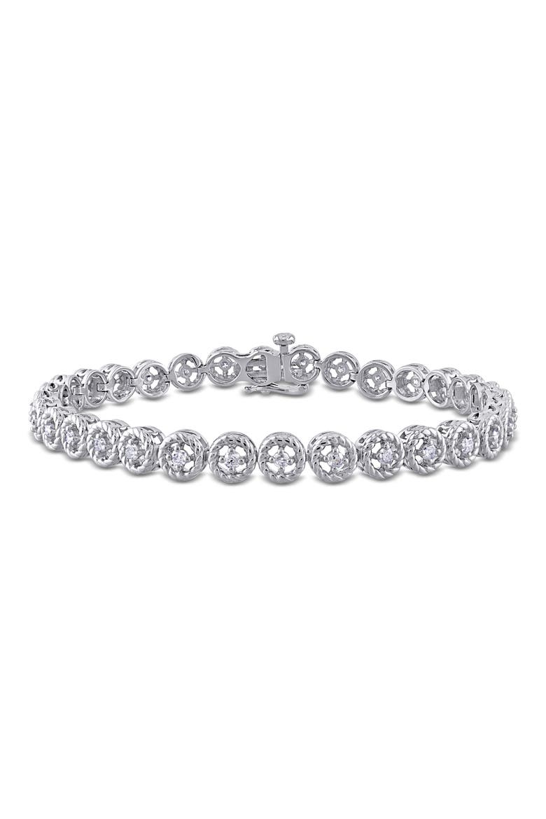 Diamond Tennis Bracelet - 0.99ct., Main, color, SILVER