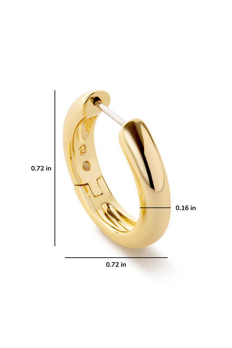 Gold Hoop Earrings - Giulia Medium, Alternate, color, Gold